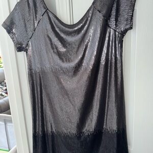 Free People Black Sequin Mini Dress